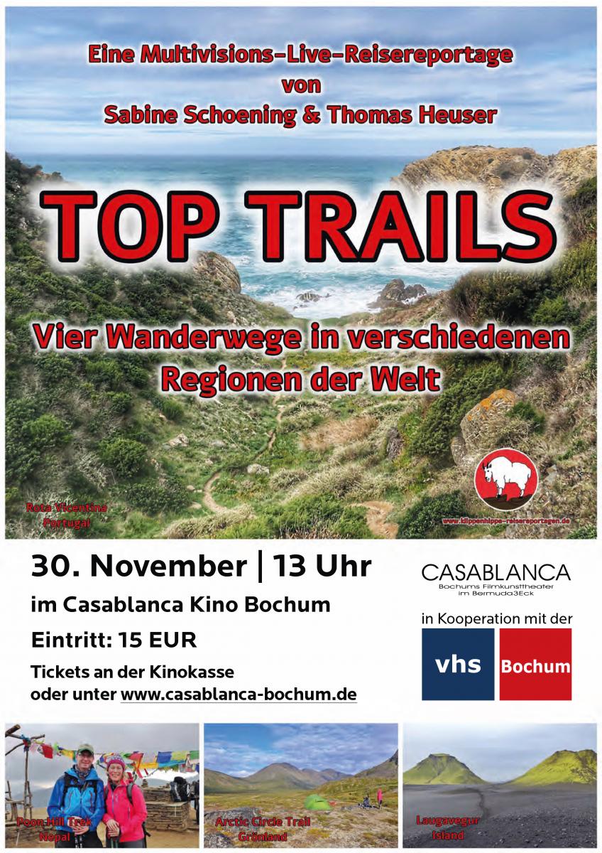 Top Trails - Vier Wanderwege in verschiedenen Regionen der Welt